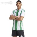 Koszulka męska adidas Striped 24 Jersey biało-zielona IW2148 Adidas teamwear Koszulka męska adidas Striped 24 Jersey biało-zielona IW2148 Adidas teamwear