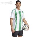 Koszulka męska adidas Striped 24 Jersey biało-zielona IW2148 Adidas teamwear Koszulka męska adidas Striped 24 Jersey biało-zielona IW2148 Adidas teamwear