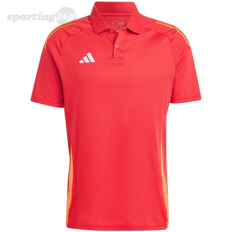 Koszulka męska adidas Tiro 24 Competition Polo czerwona IR7563 Adidas teamwear Koszulka męska adidas Tiro 24 Competition Polo czerwona IR7563 Adidas teamwear