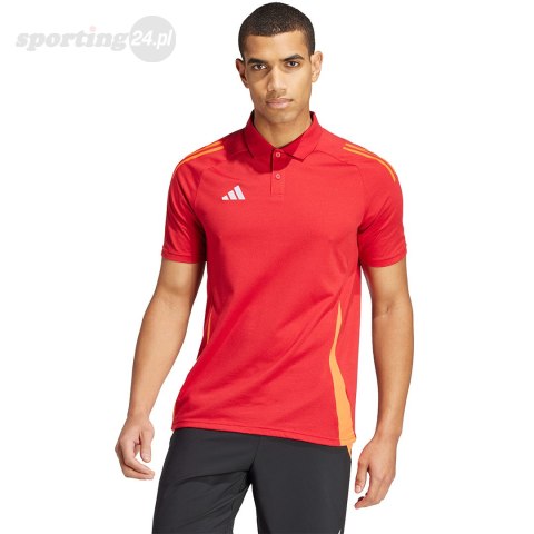 Koszulka męska adidas Tiro 24 Competition Polo czerwona IR7563 Adidas teamwear Koszulka męska adidas Tiro 24 Competition Polo czerwona IR7563 Adidas teamwear