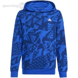 Bluza dla dzieci adidas Essentials Allover Print HD niebieska IS2555 Adidas