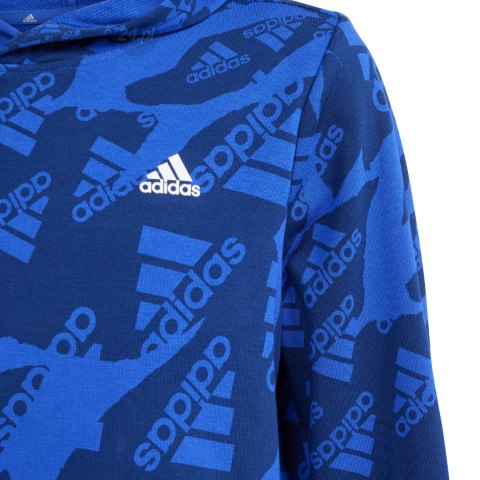 Bluza dla dzieci adidas Essentials Allover Print HD niebieska IS2555 Adidas Bluza dla dzieci adidas Essentials Allover Print HD niebieska IS2555 Adidas