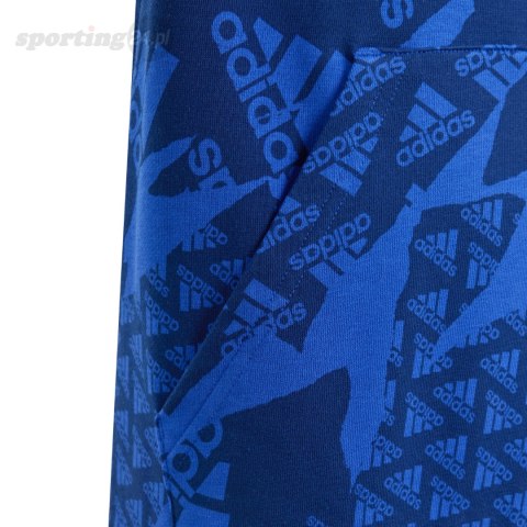 Bluza dla dzieci adidas Essentials Allover Print HD niebieska IS2555 Adidas Bluza dla dzieci adidas Essentials Allover Print HD niebieska IS2555 Adidas