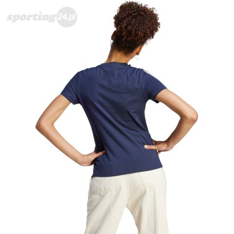 Koszulka damska adidas Essentials Slim 3-Stripes Tee granatowa IM2791 Adidas Koszulka damska adidas Essentials Slim 3-Stripes Tee granatowa IM2791 Adidas