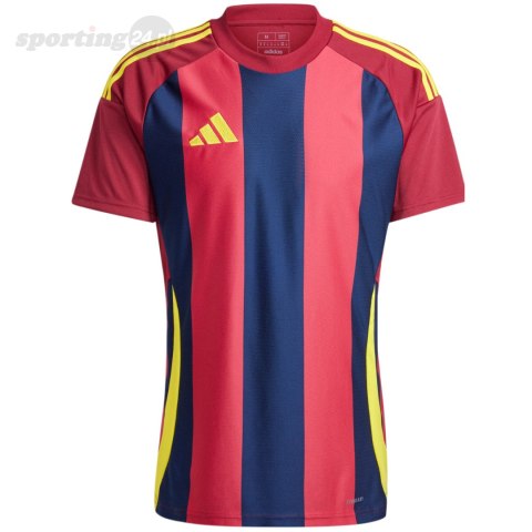 Koszulka męska adidas Striped 24 Jersey bordowo-granatowa IW2149 Adidas teamwear Koszulka męska adidas Striped 24 Jersey bordowo-granatowa IW2149 Adidas teamwear