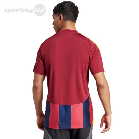 Koszulka męska adidas Striped 24 Jersey bordowo-granatowa IW2149 Adidas teamwear Koszulka męska adidas Striped 24 Jersey bordowo-granatowa IW2149 Adidas teamwear