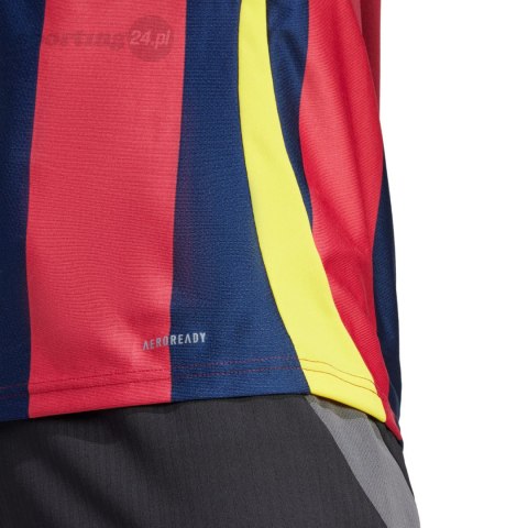 Koszulka męska adidas Striped 24 Jersey bordowo-granatowa IW2149 Adidas teamwear Koszulka męska adidas Striped 24 Jersey bordowo-granatowa IW2149 Adidas teamwear