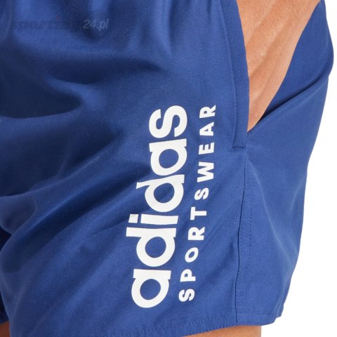 Spodenki kąpielowe męskie adidas Essentials Logo CLX niebieskie IR6225 Adidas Spodenki kąpielowe męskie adidas Essentials Logo CLX niebieskie IR6225 Adidas