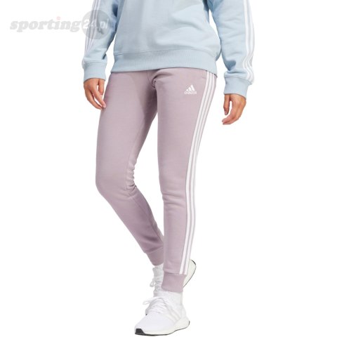 Spodnie damskie adidas Essentials 3-Stripes Fleece fioletowe IR5403 Adidas Spodnie damskie adidas Essentials 3-Stripes Fleece fioletowe IR5403 Adidas