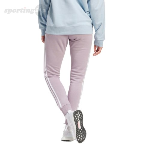 Spodnie damskie adidas Essentials 3-Stripes Fleece fioletowe IR5403 Adidas Spodnie damskie adidas Essentials 3-Stripes Fleece fioletowe IR5403 Adidas