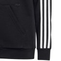 Bluza dla dzieci adidas Essentials 3-Stripes Fleece Full-Zip Hoodie czarna HR6331 Adidas