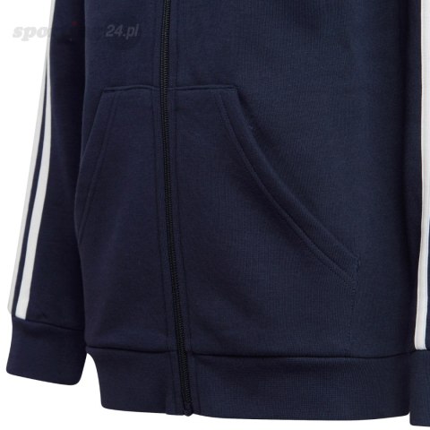Bluza dla dzieci adidas Essentials 3-Stripes Fleece Full-Zip Hoodie granatowa IC0600 Adidas Bluza dla dzieci adidas Essentials 3-Stripes Fleece Full-Zip Hoodie granatowa IC0600 Adidas