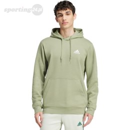 Bluza męska adidas Essentials Fleece Hoodie zielona JJ4662 Adidas