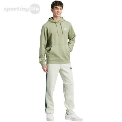 Bluza męska adidas Essentials Fleece Hoodie zielona JJ4662 Adidas Bluza męska adidas Essentials Fleece Hoodie zielona JJ4662 Adidas