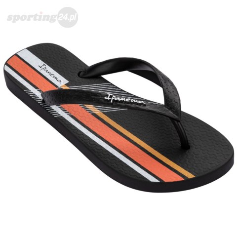 Klapki męskie Ipanema Graphics czarno-pomarańczowe 83532-AP255 Ipanema Klapki męskie Ipanema Graphics czarno-pomarańczowe 83532-AP255 Ipanema