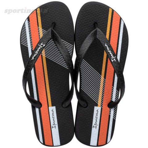 Klapki męskie Ipanema Graphics czarno-pomarańczowe 83532-AP255 Ipanema Klapki męskie Ipanema Graphics czarno-pomarańczowe 83532-AP255 Ipanema