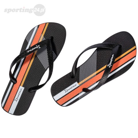 Klapki męskie Ipanema Graphics czarno-pomarańczowe 83532-AP255 Ipanema Klapki męskie Ipanema Graphics czarno-pomarańczowe 83532-AP255 Ipanema