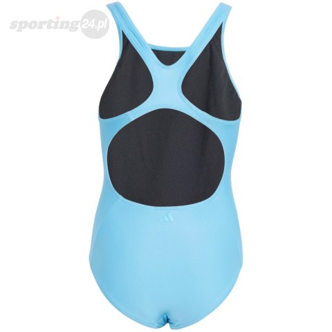 Kostium kąpielowy dla dziewczynki adidas Performance Big Bars jasnoniebieski IR9625 Adidas Kostium kąpielowy dla dziewczynki adidas Performance Big Bars jasnoniebieski IR9625 Adidas