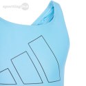 Kostium kąpielowy dla dziewczynki adidas Performance Big Bars jasnoniebieski IR9625 Adidas