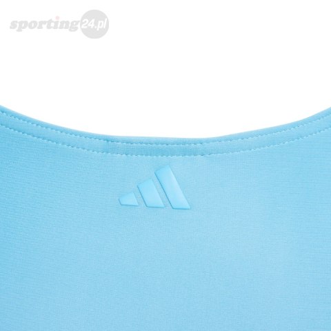 Kostium kąpielowy dla dziewczynki adidas Performance Big Bars jasnoniebieski IR9625 Adidas Kostium kąpielowy dla dziewczynki adidas Performance Big Bars jasnoniebieski IR9625 Adidas