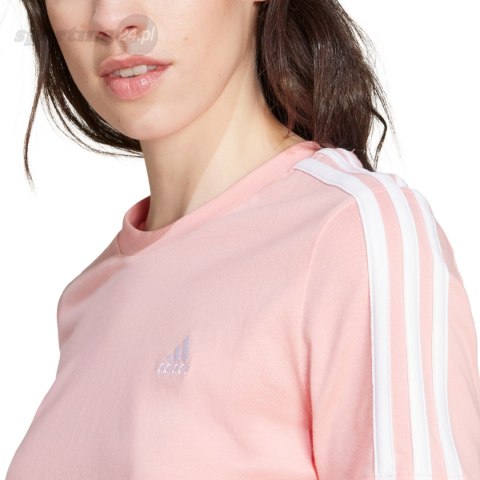 Koszulka damska adidas Essentials Slim 3-Stripes Tee różowa IY4200 Adidas Koszulka damska adidas Essentials Slim 3-Stripes Tee różowa IY4200 Adidas