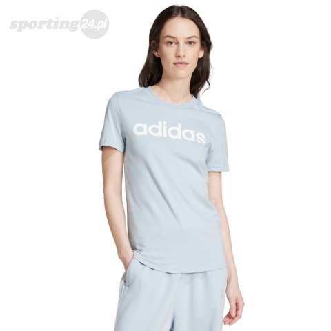 Koszulka damska adidas Loungewear Essentials Slim Logo Tee jasnoniebieska IY9188 Adidas