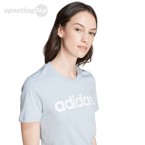 Koszulka damska adidas Loungewear Essentials Slim Logo Tee jasnoniebieska IY9188 Adidas Koszulka damska adidas Loungewear Essentials Slim Logo Tee jasnoniebieska IY9188 Adidas