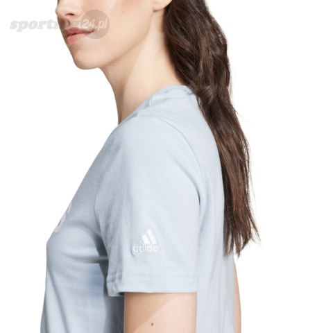 Koszulka damska adidas Loungewear Essentials Slim Logo Tee jasnoniebieska IY9188 Adidas Koszulka damska adidas Loungewear Essentials Slim Logo Tee jasnoniebieska IY9188 Adidas