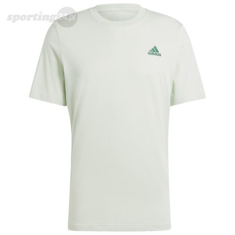 Koszulka męska adidas Essentials Single Jersey Embroidered Small Logo Tee jasnozielona IX0119 Adidas Koszulka męska adidas Essentials Single Jersey Embroidered Small Logo Tee jasnozielona IX0119 Adidas