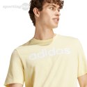 Koszulka męska adidas Essentials Single Jersey Linear Embroidered żółta IZ4769 Adidas