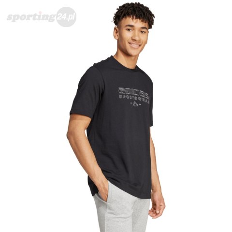 Koszulka męska adidas Tech Linear Graphic czarna IW2651 Adidas Koszulka męska adidas Tech Linear Graphic czarna IW2651 Adidas