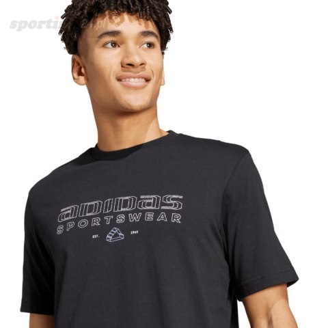 Koszulka męska adidas Tech Linear Graphic czarna IW2651 Adidas Koszulka męska adidas Tech Linear Graphic czarna IW2651 Adidas