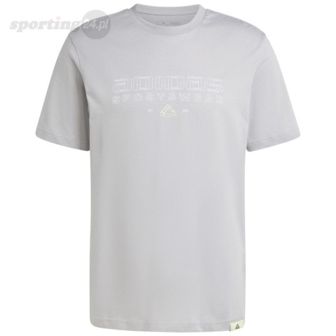 Koszulka męska adidas Tech Linear Graphic szara IY0728 Adidas Koszulka męska adidas Tech Linear Graphic szara IY0728 Adidas