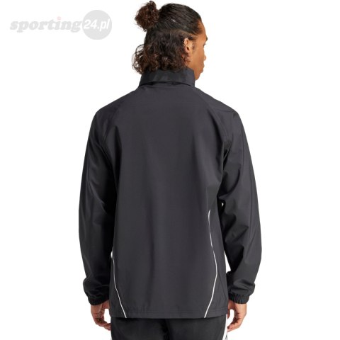 Kurtka męska adidas Tiro 24 Rain czarno-biała IJ7390 Adidas teamwear Kurtka męska adidas Tiro 24 Rain czarno-biała IJ7390 Adidas teamwear