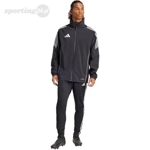 Kurtka męska adidas Tiro 24 Rain czarno-biała IJ7390 Adidas teamwear Kurtka męska adidas Tiro 24 Rain czarno-biała IJ7390 Adidas teamwear
