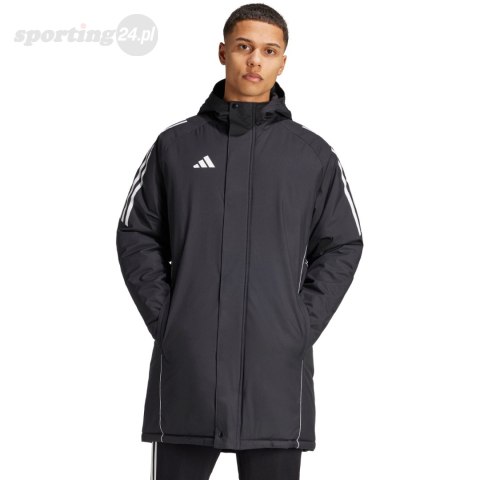 Kurtka męska adidas Tiro 24 Stadium Parka czarno-biała IJ7391 Adidas teamwear Kurtka męska adidas Tiro 24 Stadium Parka czarno-biała IJ7391 Adidas teamwear