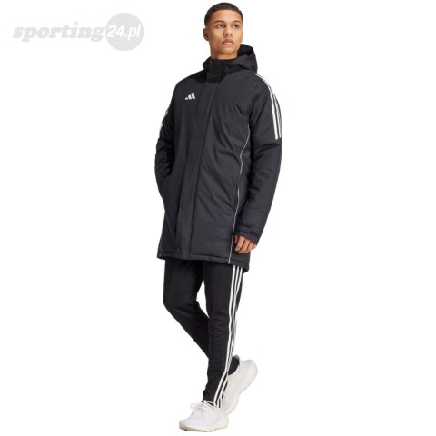 Kurtka męska adidas Tiro 24 Stadium Parka czarno-biała IJ7391 Adidas teamwear Kurtka męska adidas Tiro 24 Stadium Parka czarno-biała IJ7391 Adidas teamwear