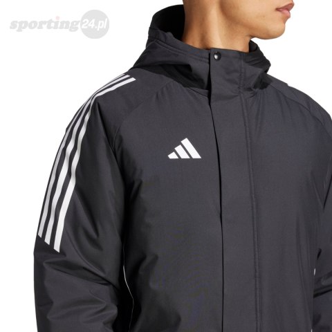 Kurtka męska adidas Tiro 24 Stadium Parka czarno-biała IJ7391 Adidas teamwear Kurtka męska adidas Tiro 24 Stadium Parka czarno-biała IJ7391 Adidas teamwear