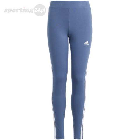 Legginsy dla dzieci adidas Essentials 3-Stripes Cotton Tights niebieskie IS2633 Adidas Legginsy dla dzieci adidas Essentials 3-Stripes Cotton Tights niebieskie IS2633 Adidas