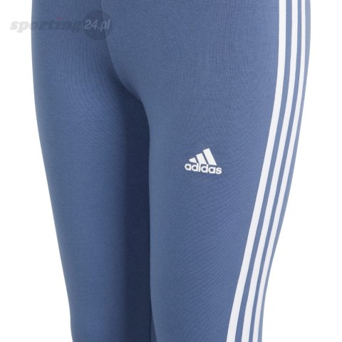 Legginsy dla dzieci adidas Essentials 3-Stripes Cotton Tights niebieskie IS2633 Adidas Legginsy dla dzieci adidas Essentials 3-Stripes Cotton Tights niebieskie IS2633 Adidas