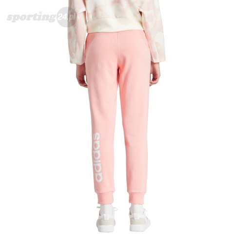 Spodnie damskie adidas Linear French Terry Cuffed jasnoróżowe IY9200 Adidas Spodnie damskie adidas Linear French Terry Cuffed jasnoróżowe IY9200 Adidas