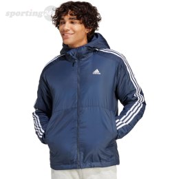 Kurtka męska adidas Essentials 3-Stripes Insulated Hooded granatowa IS1278 Adidas