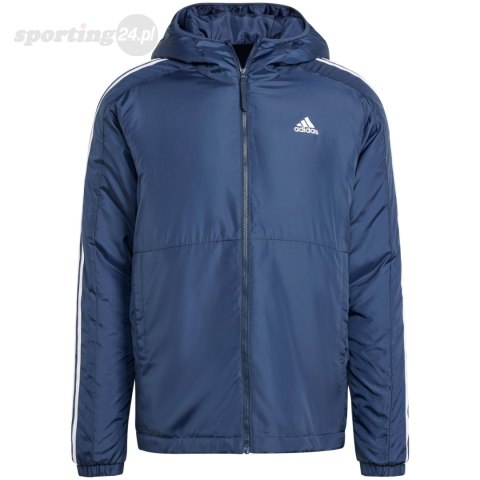 Kurtka męska adidas Essentials 3-Stripes Insulated Hooded granatowa IS1278 Adidas Kurtka męska adidas Essentials 3-Stripes Insulated Hooded granatowa IS1278 Adidas