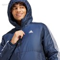 Kurtka męska adidas Essentials 3-Stripes Insulated Hooded granatowa IS1278 Adidas