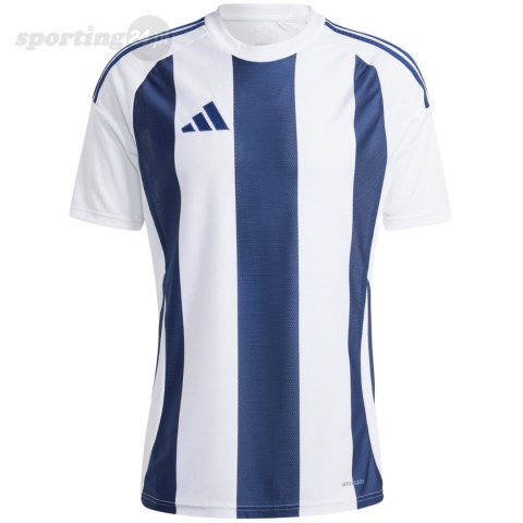 Koszulka męska adidas Striped 24 Jersey biało-niebieska IW4554 Adidas teamwear Koszulka męska adidas Striped 24 Jersey biało-niebieska IW4554 Adidas teamwear