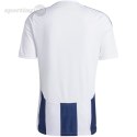 Koszulka męska adidas Striped 24 Jersey biało-niebieska IW4554 Adidas teamwear Koszulka męska adidas Striped 24 Jersey biało-niebieska IW4554 Adidas teamwear
