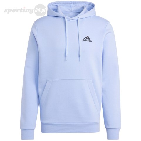 Bluza męska adidas Essentials Fleece Hoodie jasnoniebieska IZ4761 Adidas Bluza męska adidas Essentials Fleece Hoodie jasnoniebieska IZ4761 Adidas