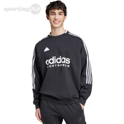 Bluza męska adidas House of Tiro Fleece czarno-biała IW0172 Adidas