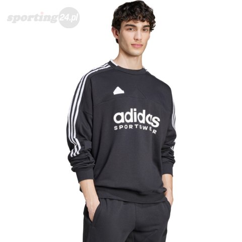 Bluza męska adidas House of Tiro Fleece czarno-biała IW0172 Adidas Bluza męska adidas House of Tiro Fleece czarno-biała IW0172 Adidas