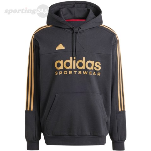 Bluza męska adidas House of Tiro Nations Pack Hoodie czarno-złota IW8869 Adidas Bluza męska adidas House of Tiro Nations Pack Hoodie czarno-złota IW8869 Adidas